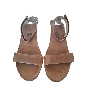 NAOT Women's Pixie Brown Leather Slingback Wedge Sandal Size 40 US 9